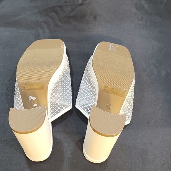 BRAND NEW DIBA MESH EMBELLISHED MULES WITH BLOCK HEEL SANDAL G1 - Picture 12 of 14